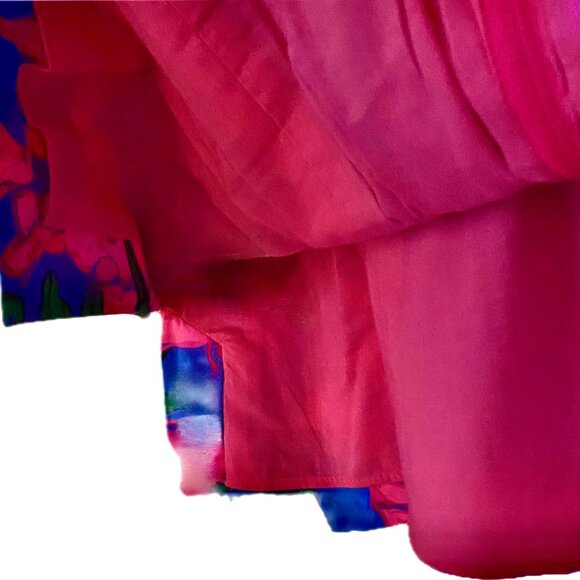 Lllly Pulitzer Bitsy StretchTop Cerise Pink Wms Sz 0 Pink Safari Sunset NWT 138 - Picture 12 of 13